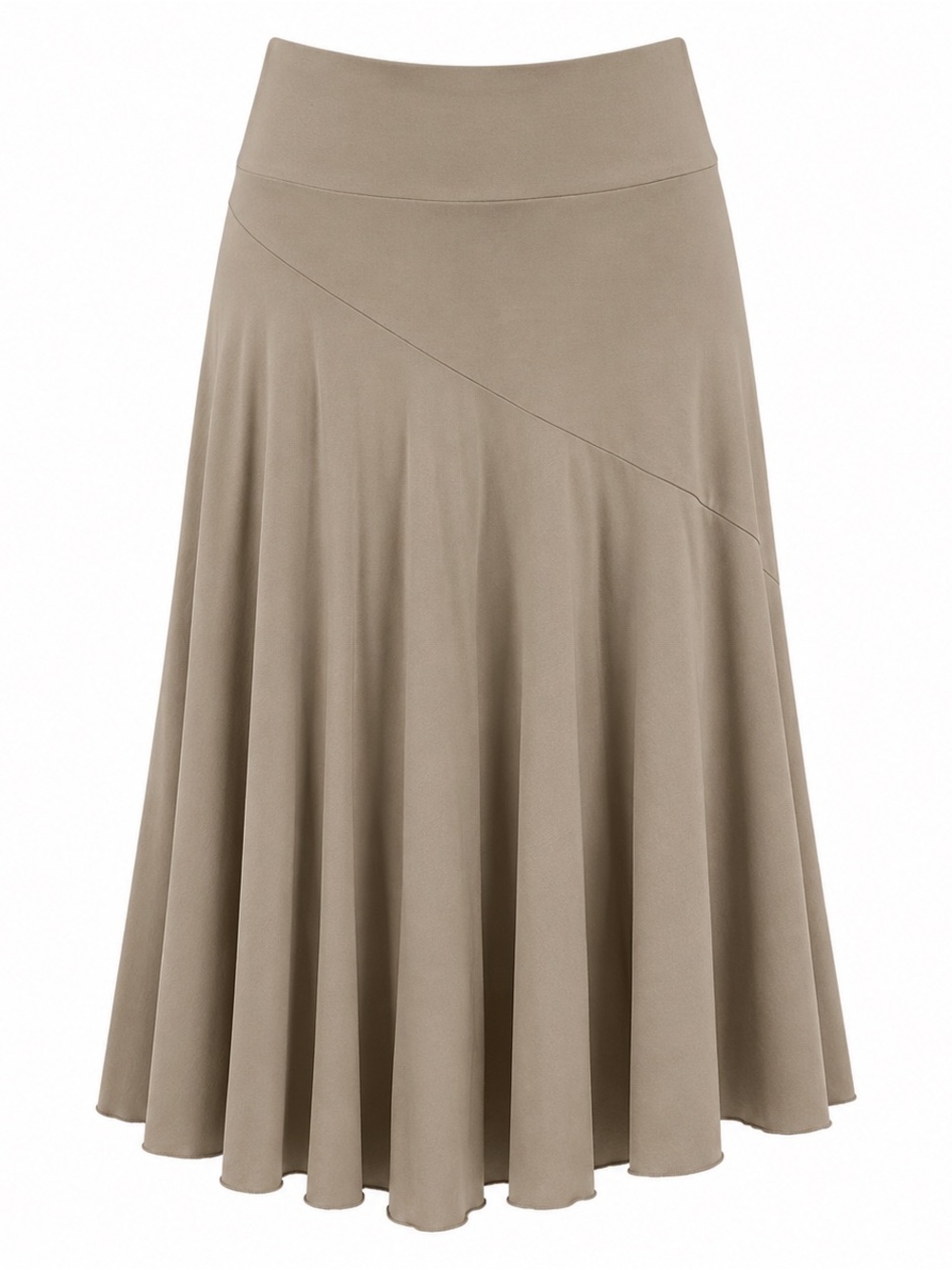 Christopher & Banks Taupe Flared A-Line Skirt